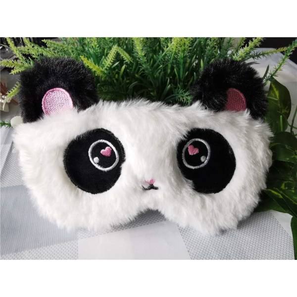 IC Söta djur sovmask Mjuk plysch ögonbindel Söt kanin Panda Koala cover Ögonskydd för barn Tonåringar Flickor Kvinnor (Panda)