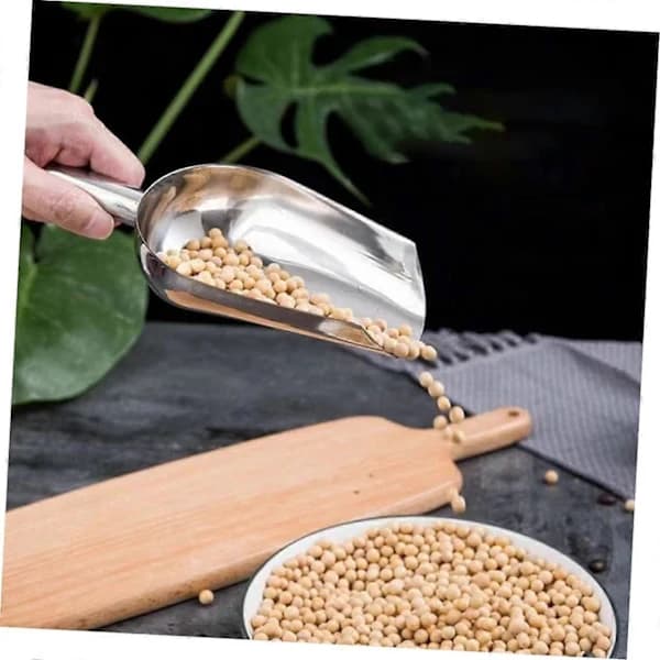 Stainless Steel Ice Scoop for Ice Maker with Ergonomic Grip, Easy to Clean, Versatile Use in Kitchen and Bar