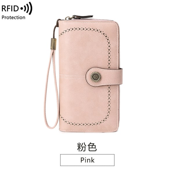 IC KVINNEPLANK - Stålbeskyttelsesplånbok med RFID-beskyttelse Pink