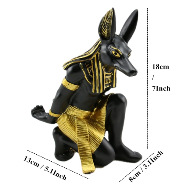 Harts Egypten Anubis God Vinställ figur Dog God Wine