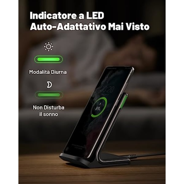 IC Trådløs Oplader 30W - SAMSUNG - IPHONE - HURTIGLADDNING - Qi 30W