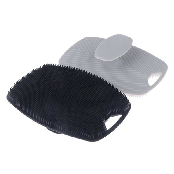 IC 1 st silikon kroppsskrubber bad dusch kroppsborste för Gentle E Grå one size