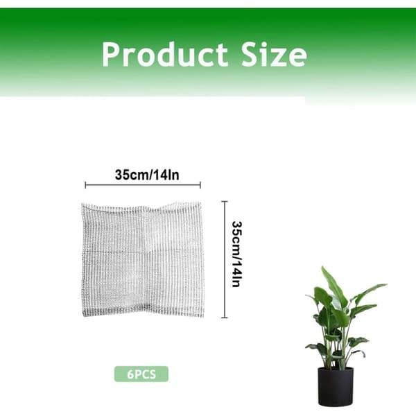 6-pack Mullvadssäker Planteringskorg, 35 cm Mullvadskorg, Rostfritt Stål, Skyddar Växtrötter, Blommor, Grönsaker
