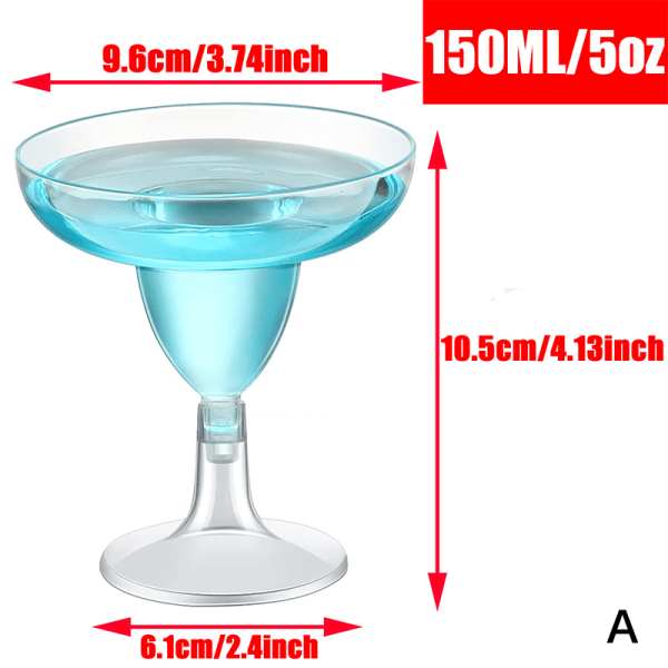 IC 10st Plast Disponibel Champagne Cups Cocktail Vin Champagne A