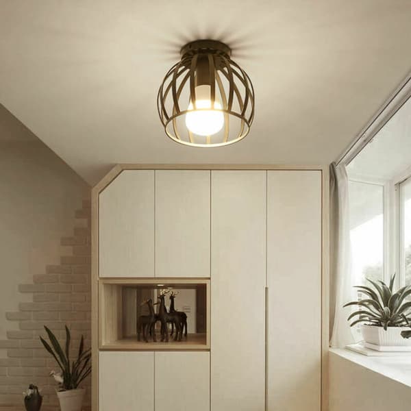 Metal Loftslampe E27 19,5cm Sort