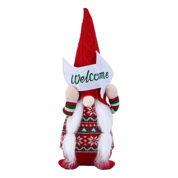 IC 44CM hög guide skylt tomte ornament julgransprydnader röd