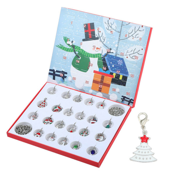 IC Christmas Countdown Calendar Smycken Kit Xmas Ornaments Armband