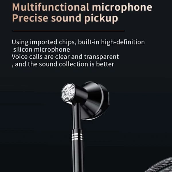 USB-C In-Ear-kuulokkeet johdolla DAC Musta musta musta black