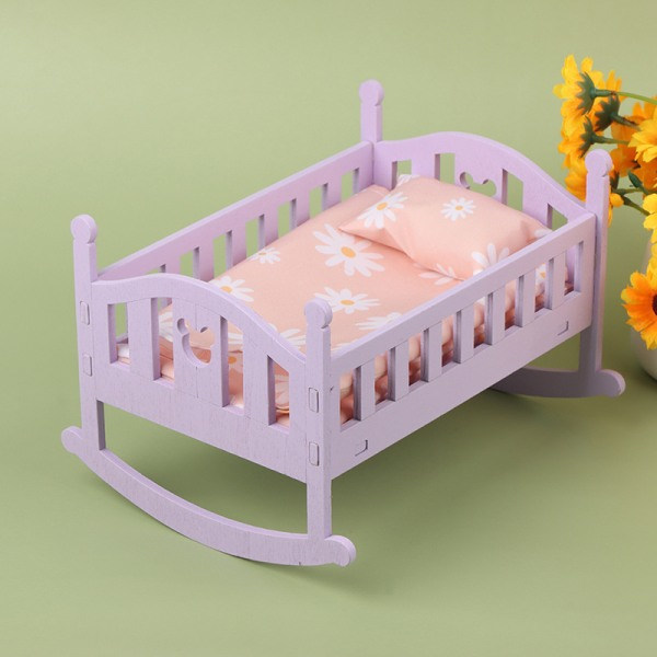 IC 1:12 Dukkehus Miniatyr Prinsesse Sengmodell Soveromsmøbler D