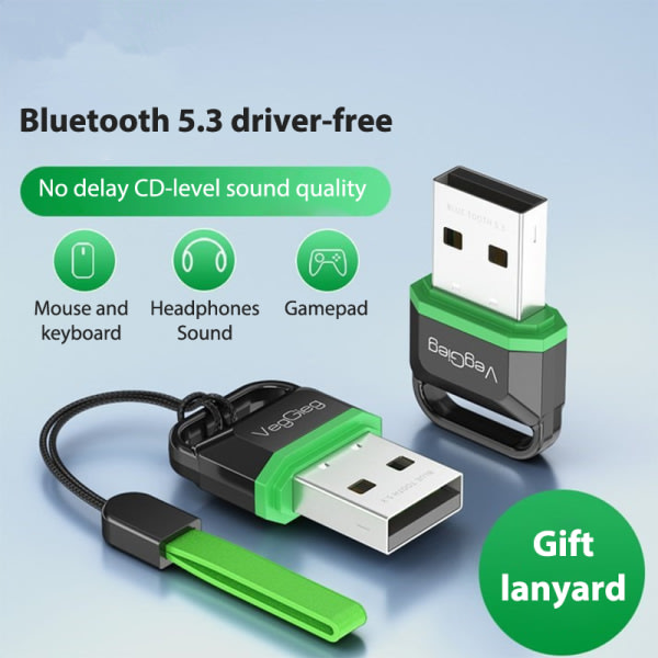 IC USB Bluetooth 5.3-adapter Bluetooth dongle-adapter til ledning