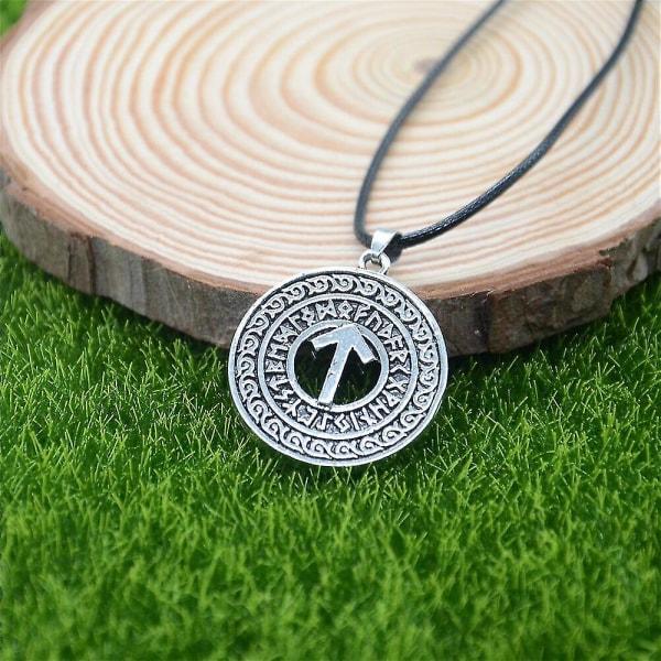Runisk Tiwaz Rune för Seger Viking Smycken Nordisk Gud Skydd Runor Talisman Amulett Halsband Män Kvinnor Hedniska Accessoarer