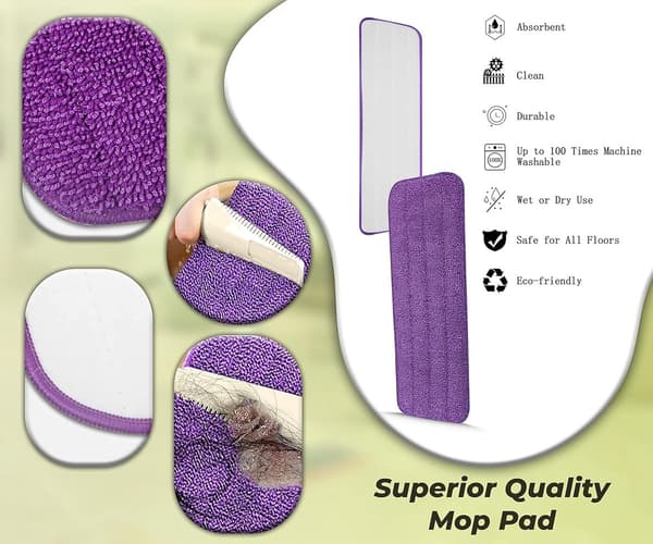 6 stycken - Spraymopprefill - Mopprefill Lämplig för mopp - Moppsystem - Mikrofiberduk - Mopprefill - Mikrofibermoppdyna Mopprefill