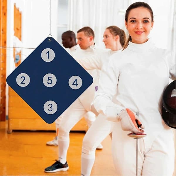 Fencing Target Training Wall-Mounted Training Board 33x33 cm Dark Blue Skill Improvement Tool for Adults and Children