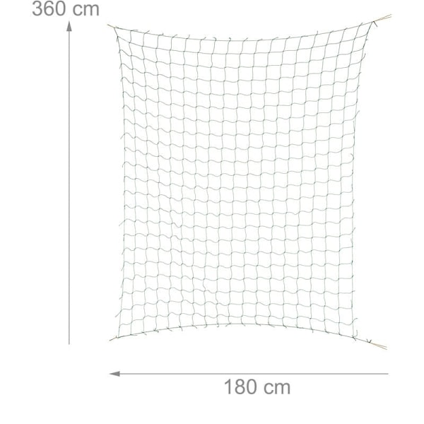 Ranknät för växthus, 180 x 360 cm, stöd för gurkor, tomater, maskstorlek 10 cm, växthusnät, grön