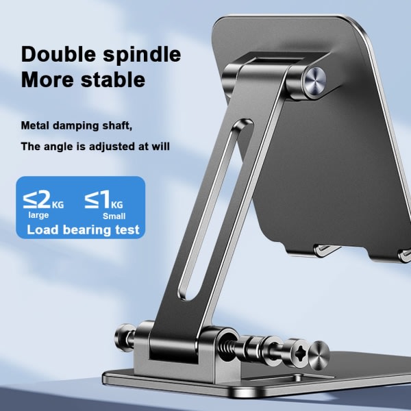 IC Justerbar bordstelefonhållare i aluminium för mobiltelefon