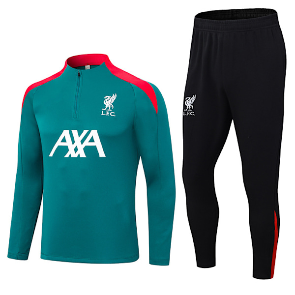 2425 Nya Spanien Portugal Brasilien Vuxen Långärmad Fotbollsträningsuniform Set Liverpool/Grön Liverpool/Green M