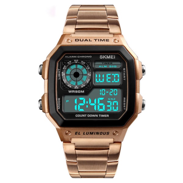 IC Herr Quartz Digital Ur 50m Vandtæt Army Grøn Armbåndsur