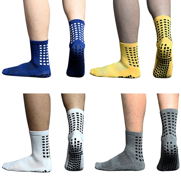 IC Anti-Slip Fodboldsokker Mænd Kvinder Udendørs Sport Grip Fodbold Hvid