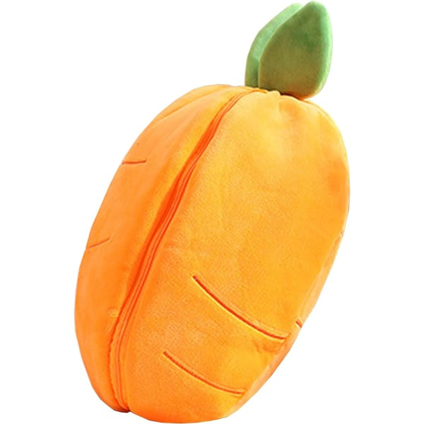 IC Påskehare Plysjlegetøj, Vendbar Kanin Gulerod Jordbær Pude, Sød Blød Kanin Sofa Pude Dekorative Dukker (Gulerod, 9,8 tommer/25 cm)