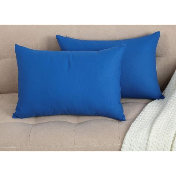 Kuddfodral i Massiv Bomull, 12\" x 18\", Bright Royal