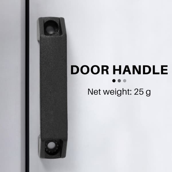 Svart Plast Skuffehåndtak Hullavstand 90mm 8,9cm