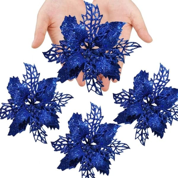 IC 12st julsimuleringsblomma, julstjärna julblomma,