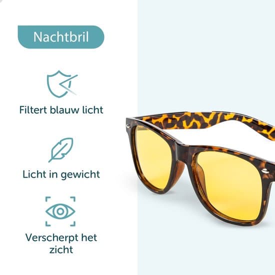 Nattesynsbriller Anti-genskin Gule Linser, Blå Lys Blokerende Computerbriller til Mænd Kvinder, Klassisk Leopardstel