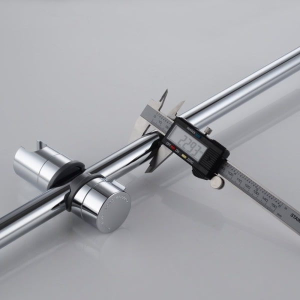 IC Handduschhållare för duschstång justerbar 18-25 mm ABS Silver