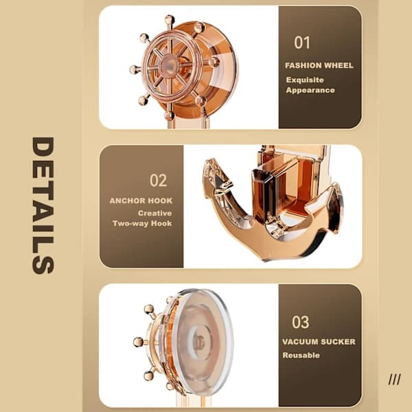 Suction Cup Hook 2 pcs Anchor Wall Storage Suction Cup Hook Reusable Heavy Duty Vacuum Suction Cup Hook Wall Mounted Heavy Duty Suction Cup Hooks Transparent Transparent