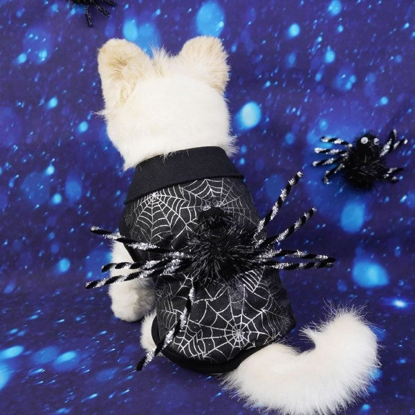 IC Kæledyrs Tøj til Store Hunde To-bens Hoodie til Hanhund Halloween Legetøjskostume til Kæledyr Tøjstativ Small (Sort, S)