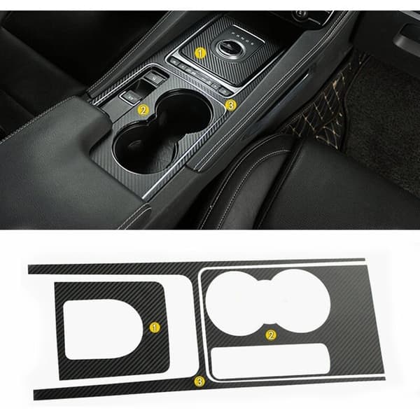 Kulfiber Bilrude og Gear Sticker til F-Pace X761