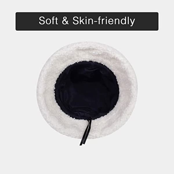 IC Fluffy Bucket Hat Varm til Voksne Farverig Pilspids, Blå