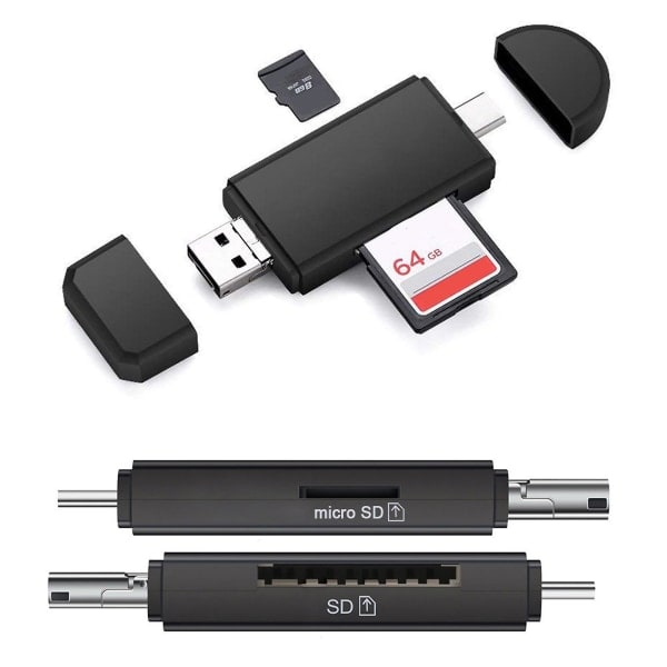 IC Minneskortläsare USB 2.0 Adapter Mikro-USB & TF-kortplats