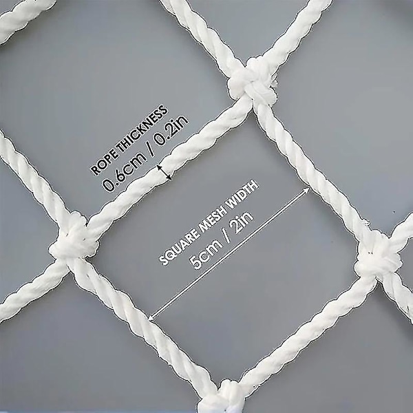 Børnesikkerhedsnet Bygningsreb Anti-Fald Net Nylon Altan Vindue Trappe Beskyttelseshegn Sikker Baby Hund 3x6m