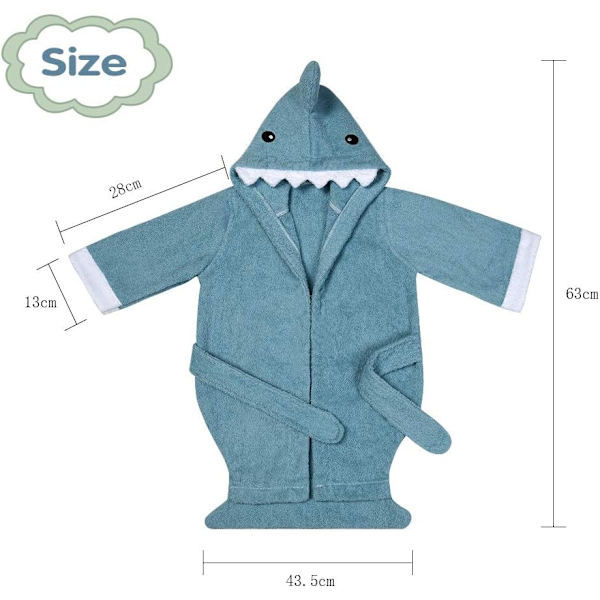 Babybadrock, 3D Djur Babyrock, Supersoft Flanell Huvudbonad Handdukar, Djur Babybadrock Sovkläder Babygåvor för 0-3 År Gamla A