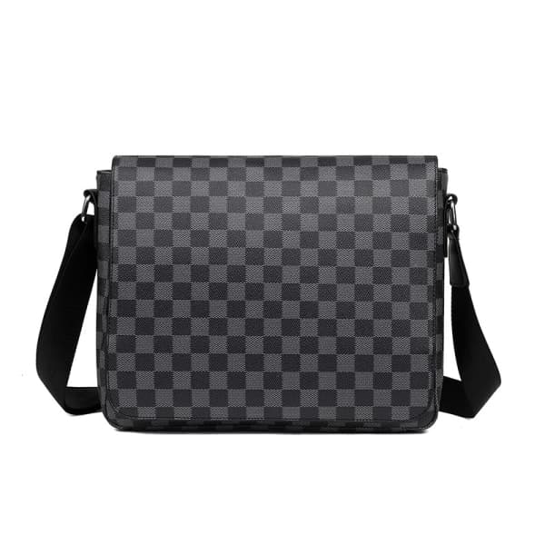 IC Crossbody-taske i læder til mænd sort