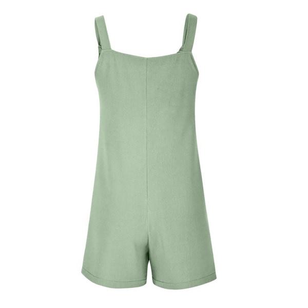 IC Joefnel Dam sommar Casual ärmlösa byxor Loose Fit Mörkgrön L
