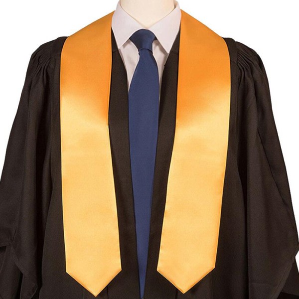 Satin Graduation Honor Stole University Bachelor Sash Shawl Gow Vinröd en one size