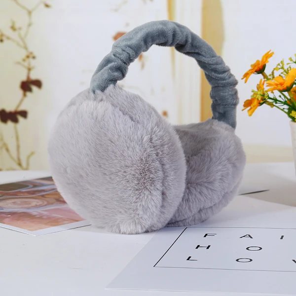Foldable Plush Earmuffs, Warm Winter Earmuffs, Soft Adjustable Earmuffs