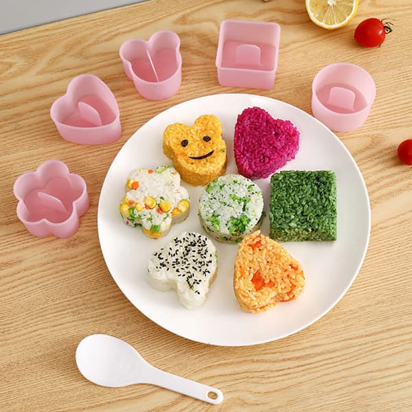 IC Tecknad Onigiri Form Sushi Rullar Risboll Bento Form Set Diy Blå A