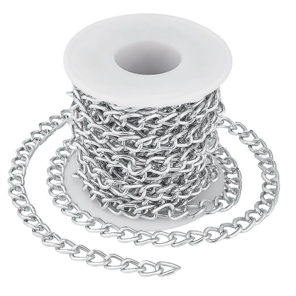 Aluminium vridna kantkedjor Silver Gyllene For Halsband Armband Smycken Göra osvetsade 5mroll Silver