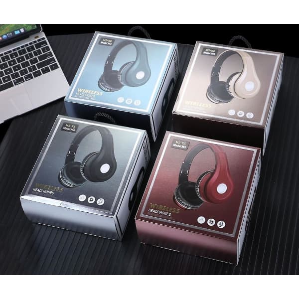IC 5.0 Bluetooth-hörlurar, hopfällbara och trådlösa med dubbla Bluetooth