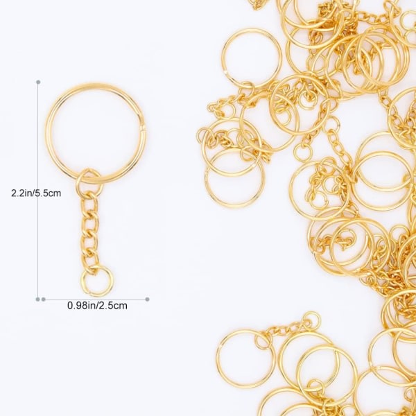 Nyckelringar Bulk, 100. Nyckelringar Metall Nyckelring Guld IC