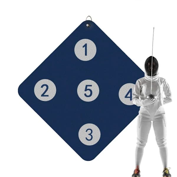 Fencing Target Training Wall-Mounted Training Board 33x33 cm Dark Blue Skill Improvement Tool for Adults and Children