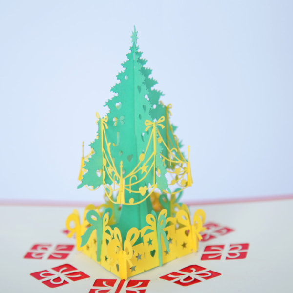 IC 5 st julhälsningskort presentera 3D tredimensionell hälsning