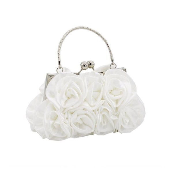 IC NOE Kvinders Aften Clutch Silkelignende Satin Rose Form