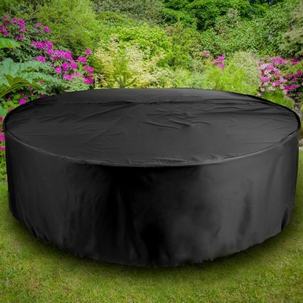 Vattentät runt överdrag Utemöbelöverdrag Heavy Duty-överdrag Tuff canvas UV-beständig (120*75 cm)