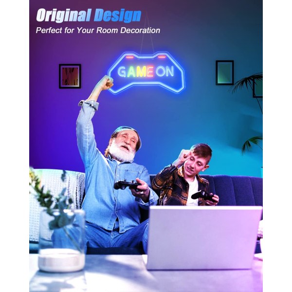 IC Game On Neon-skylt för spelrumsinredning Gaming Neon-skylt för väggdekoration Man Cave Gamerrumsinredning för pojkar Presenter USB-drivna spellampor
