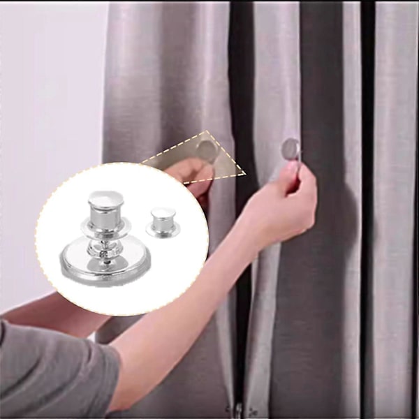 8Pack Magnetiska Gardinklämmor Magneter - Duschdraperitillbehör
