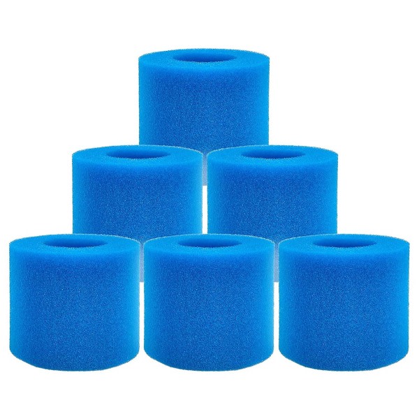 Type VI Svampfilterpatron for Saluspa for Spa Replacement Filter for Saluspa for Lay-z Spa Filter PU Blå Ingen